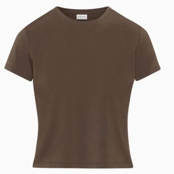 BNWT- Aritzia Babaton 'Everyday' T-Shirt Brown (XXS) - Picture 4 of 5